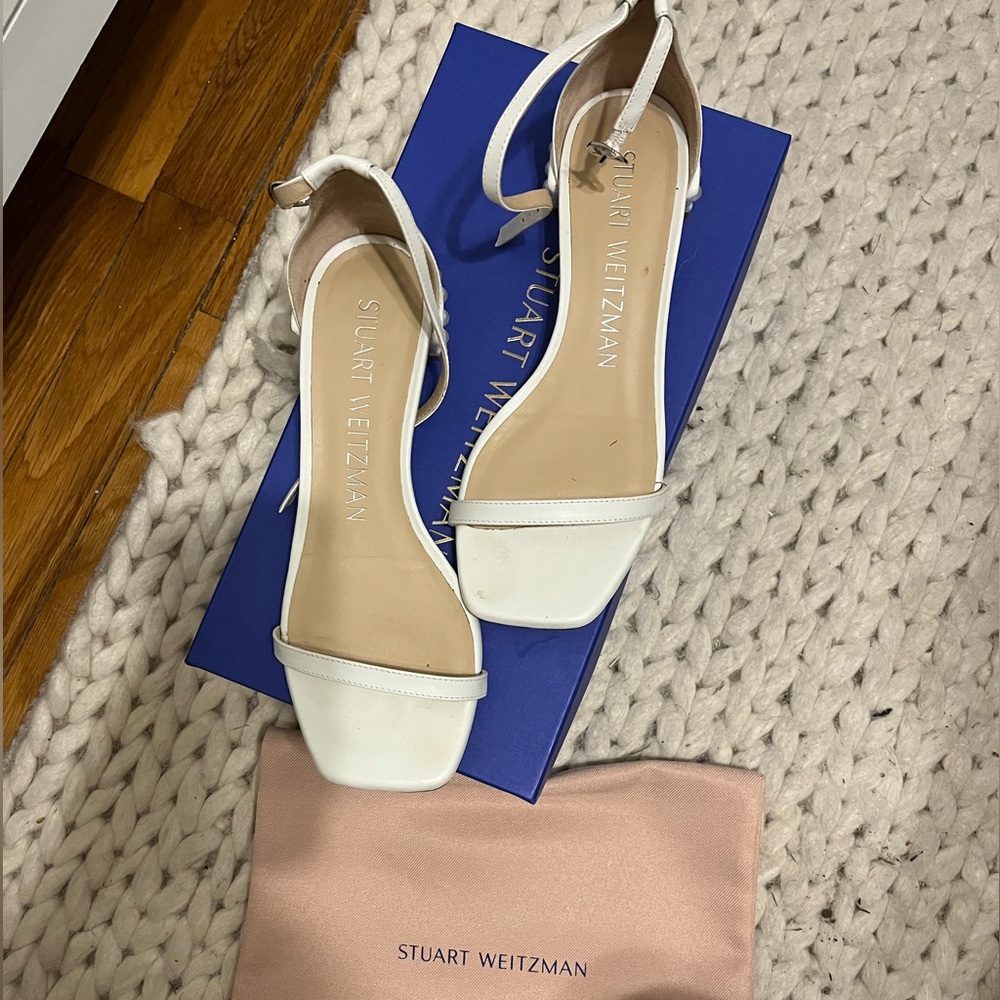 Stuart Weitzman White Sandals